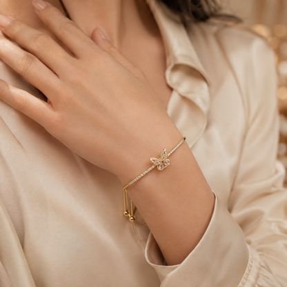 Kashish - Elegant Butterfly Crystal Bracelet