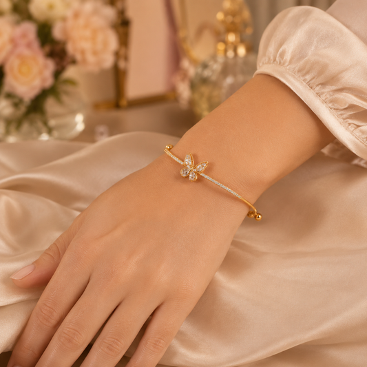 Kashish - Elegant Butterfly Crystal Bracelet