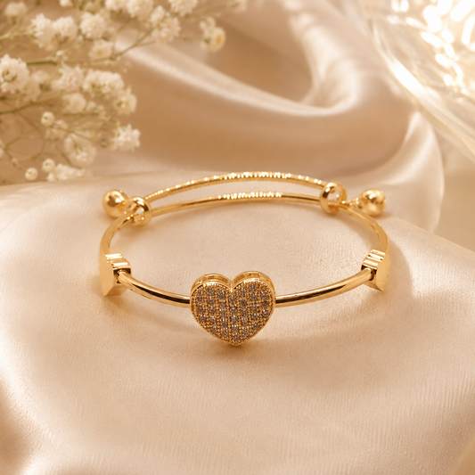 Kashish - Heart Crystal Adjustable Bracelet for Women
