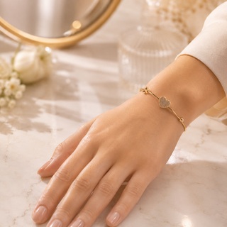 Kashish - Heart Crystal Adjustable Bracelet for Women