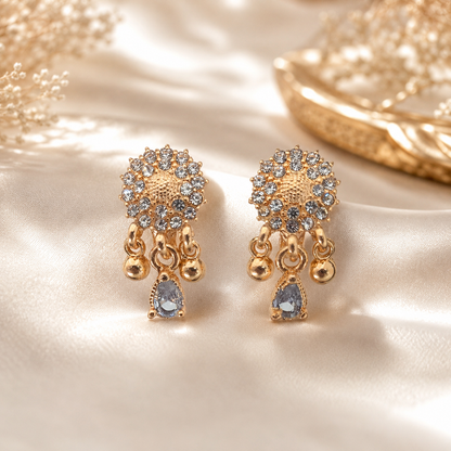 Kashish - White Crystal Teardrop Earrings for Women