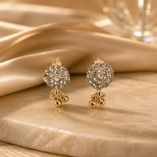 Kashish - White Crystal Cluster Drop Earrings for Women