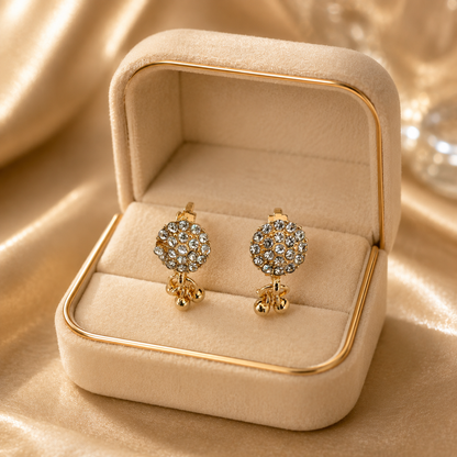 Kashish - White Crystal Cluster Drop Earrings for Women