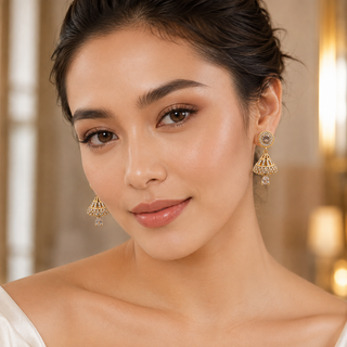 Kashish - Crystal Jhumka Earrings for Women
