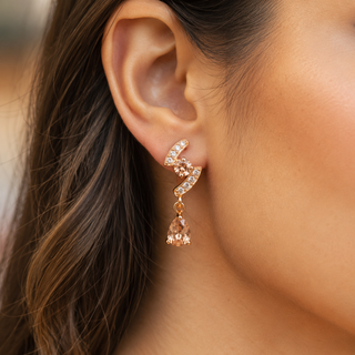 Kashish - Elegant Gold Plated Teardrop Earrings
