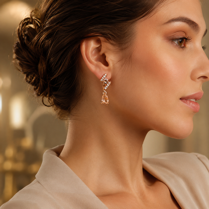 Kashish - Elegant Gold Plated Teardrop Earrings