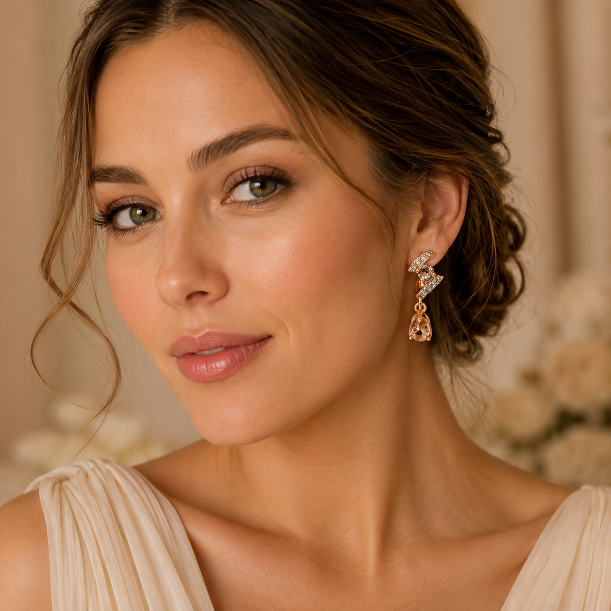 Kashish - Elegant Gold Plated Teardrop Earrings